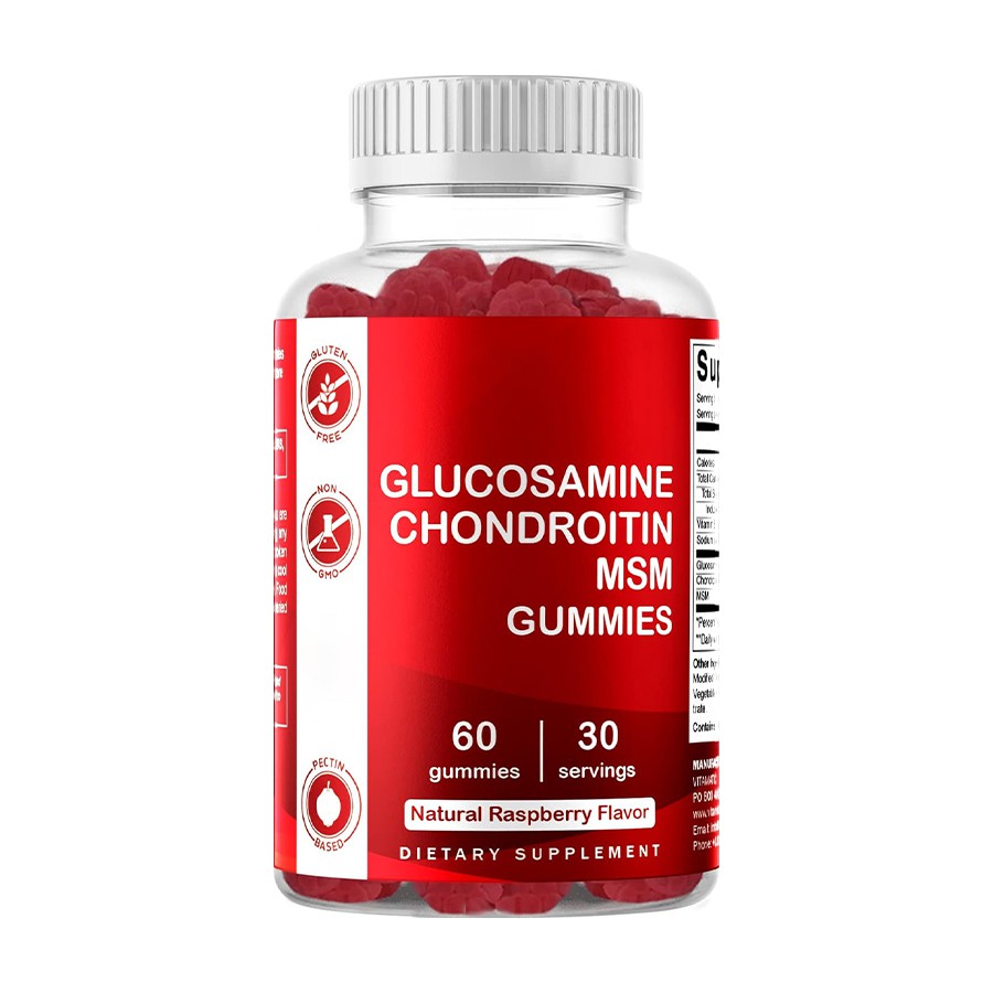 Glukozamin chondroitin MSM Gummies - Natirèl Sipò jwenti ak pi bon kalite, gou bon gou